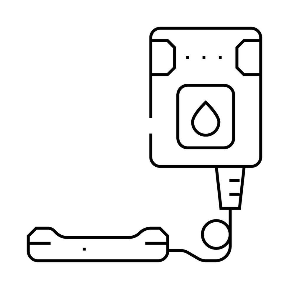 smart leak detector home line icon illustration vector