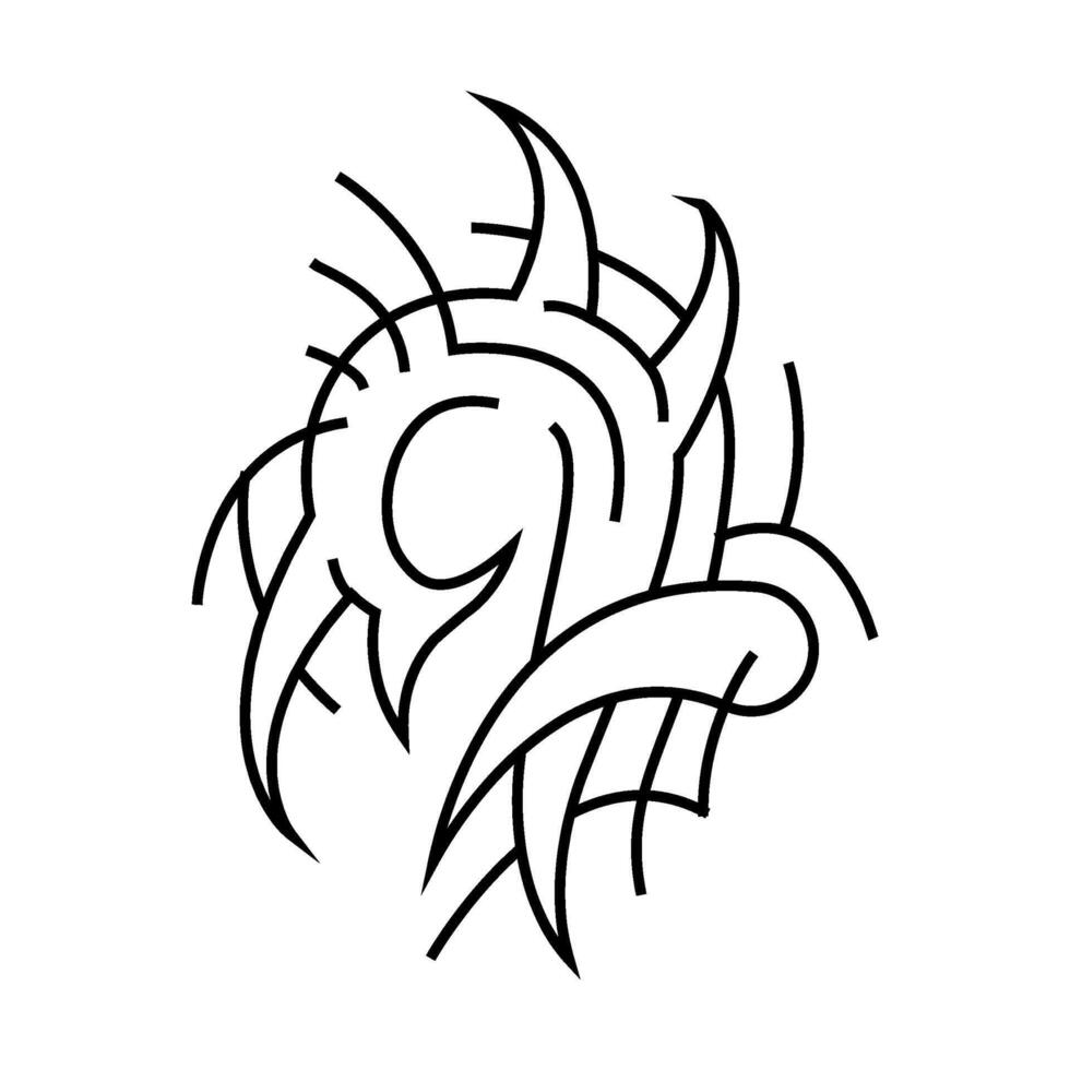 tribal tattoo art vintage line icon illustration vector
