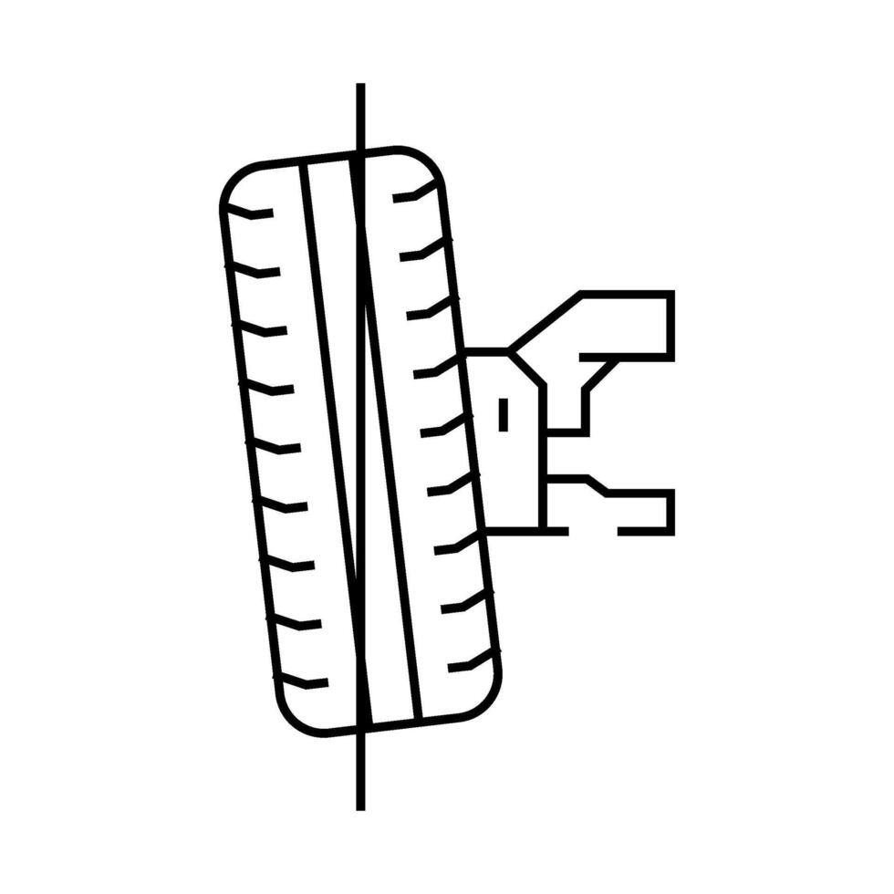 wheel alignment car mechanic line icon illustration vector