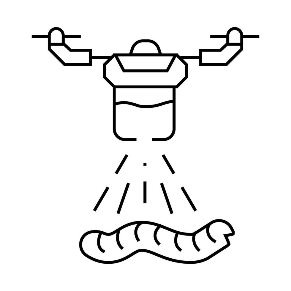 pest control drone line icon illustration vector