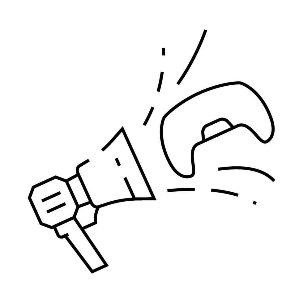 marketing game development line icon illustration vector