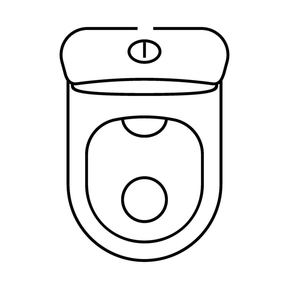 toilet top view line icon illustration vector