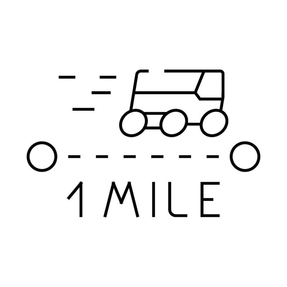 last mile delivery line icon illustration vector