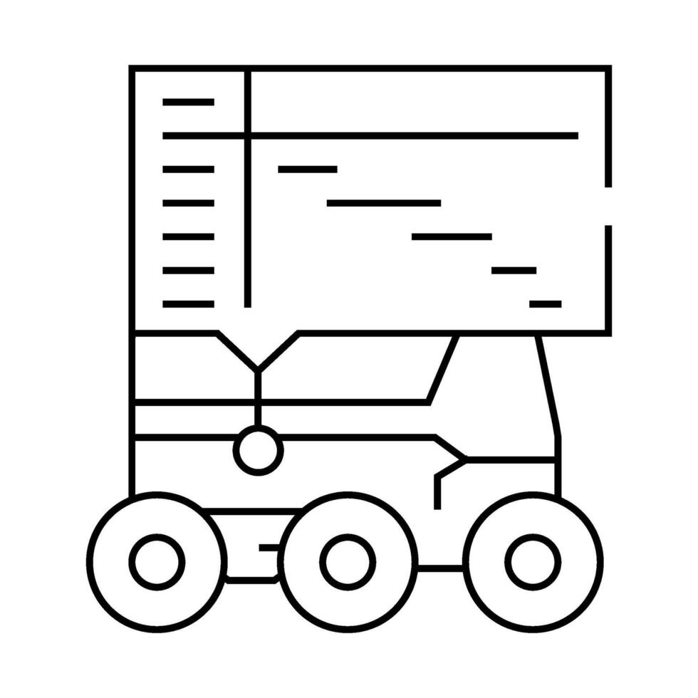 delivery scheduler autonomous line icon illustration vector