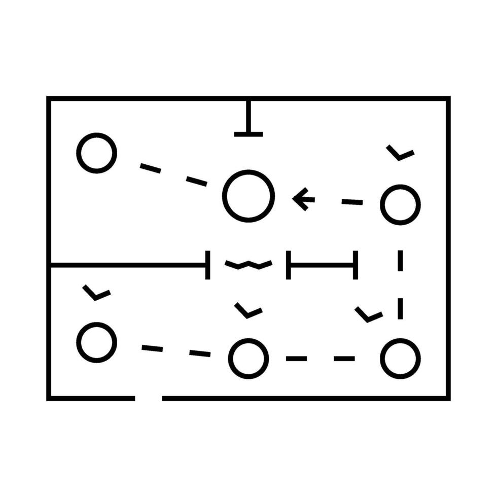 route optimization autonomous delivery line icon illustration vector