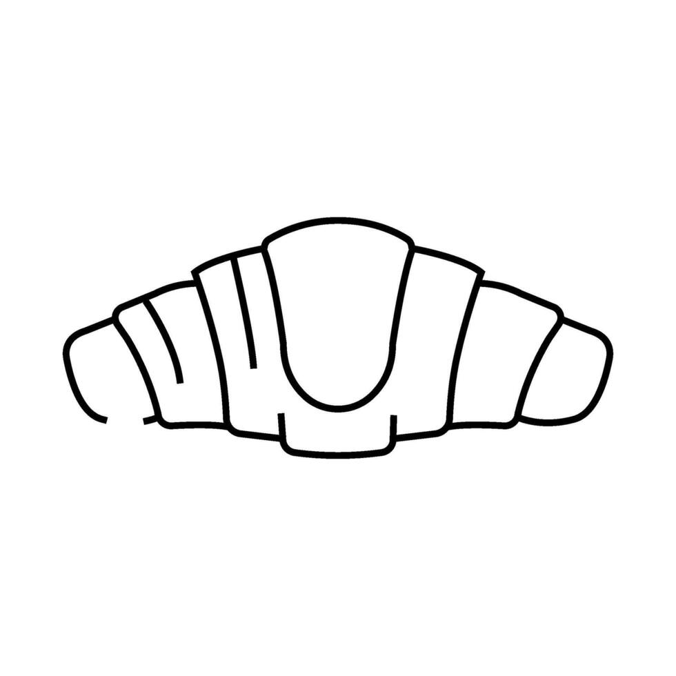 croissant french cuisine line icon illustration vector