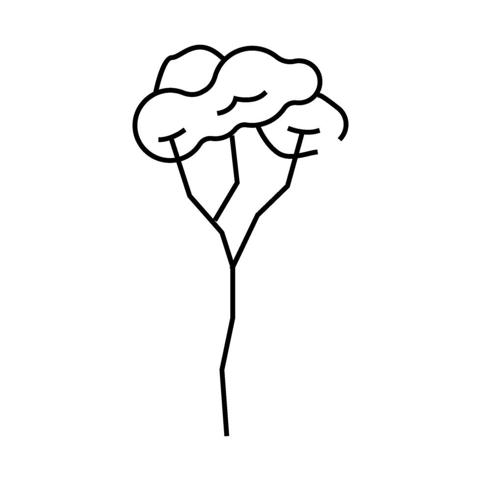 rubber tree jungle amazon line icon illustration vector
