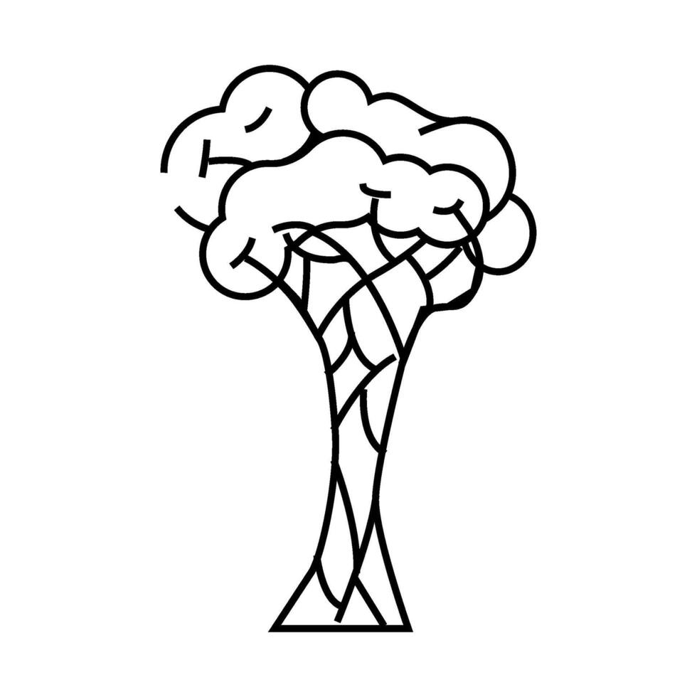strangler fig jungle amazon line icon illustration vector