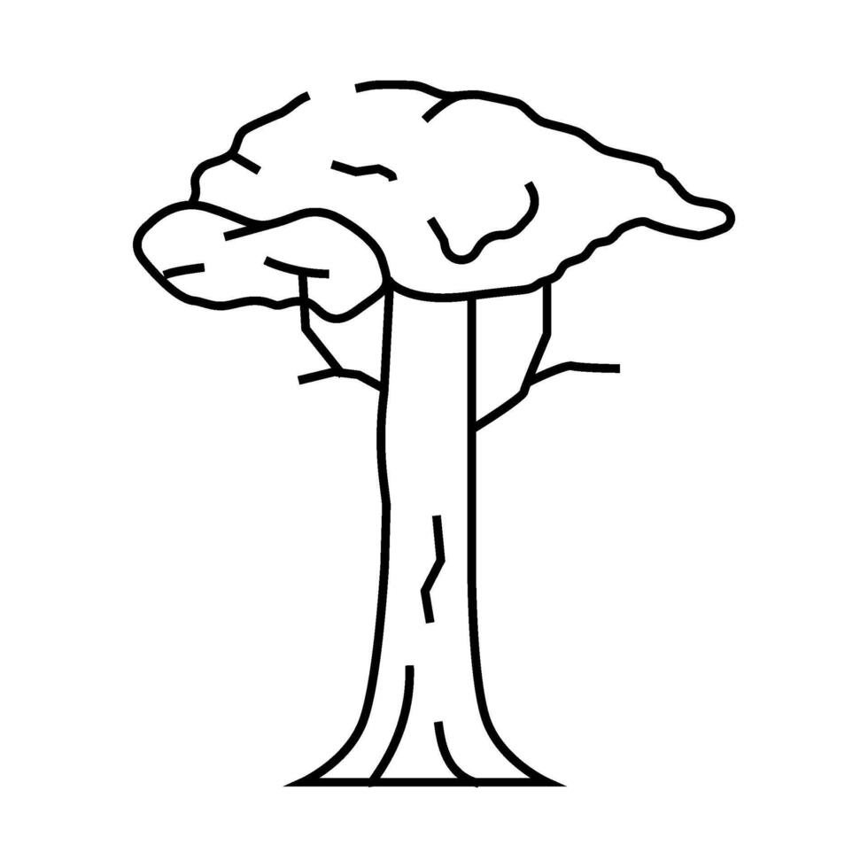 kapok tree jungle amazon line icon illustration vector