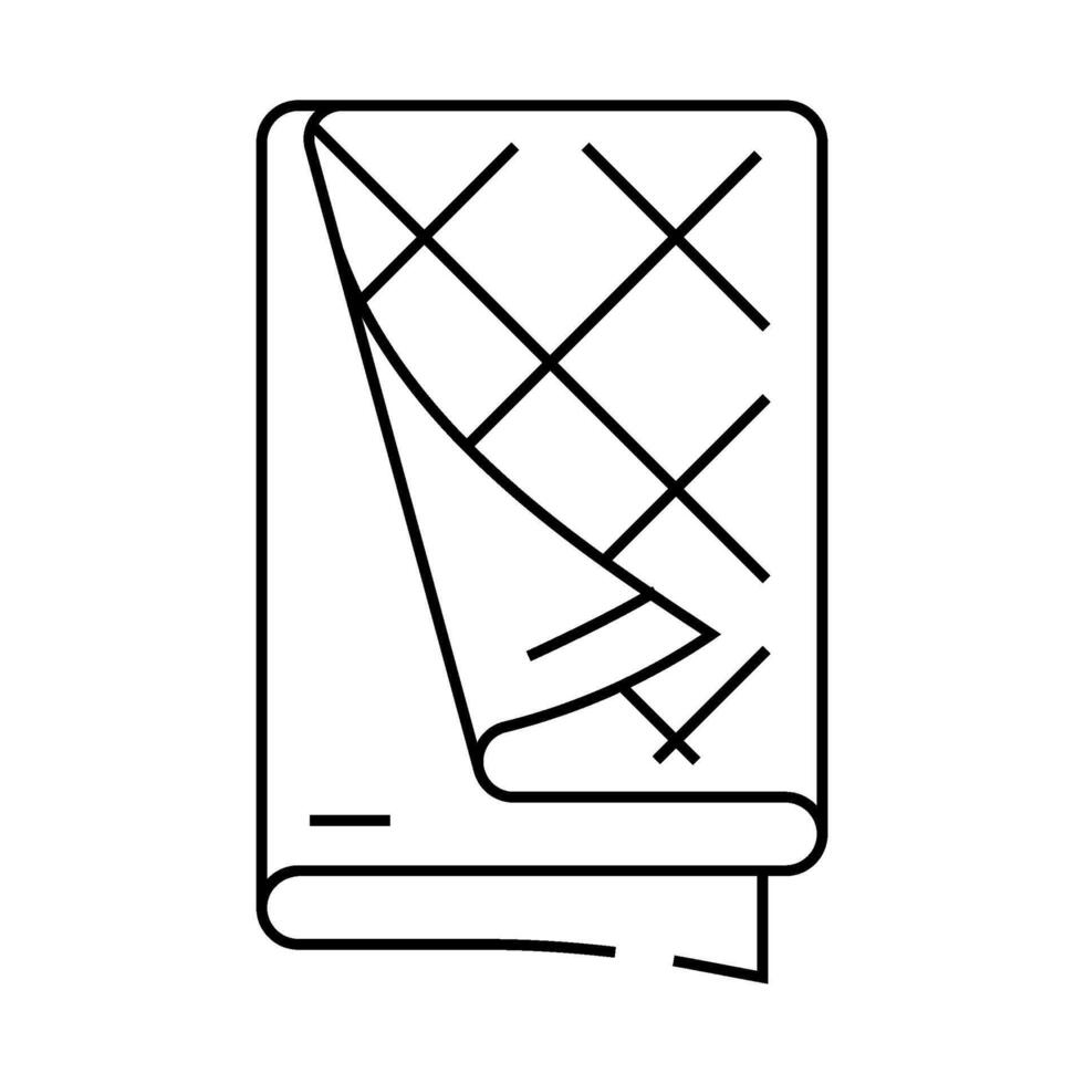 cozy blanket sleep night line icon illustration vector