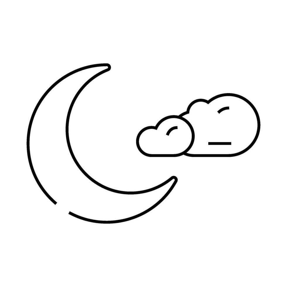 moon and stars sleep night line icon illustration vector