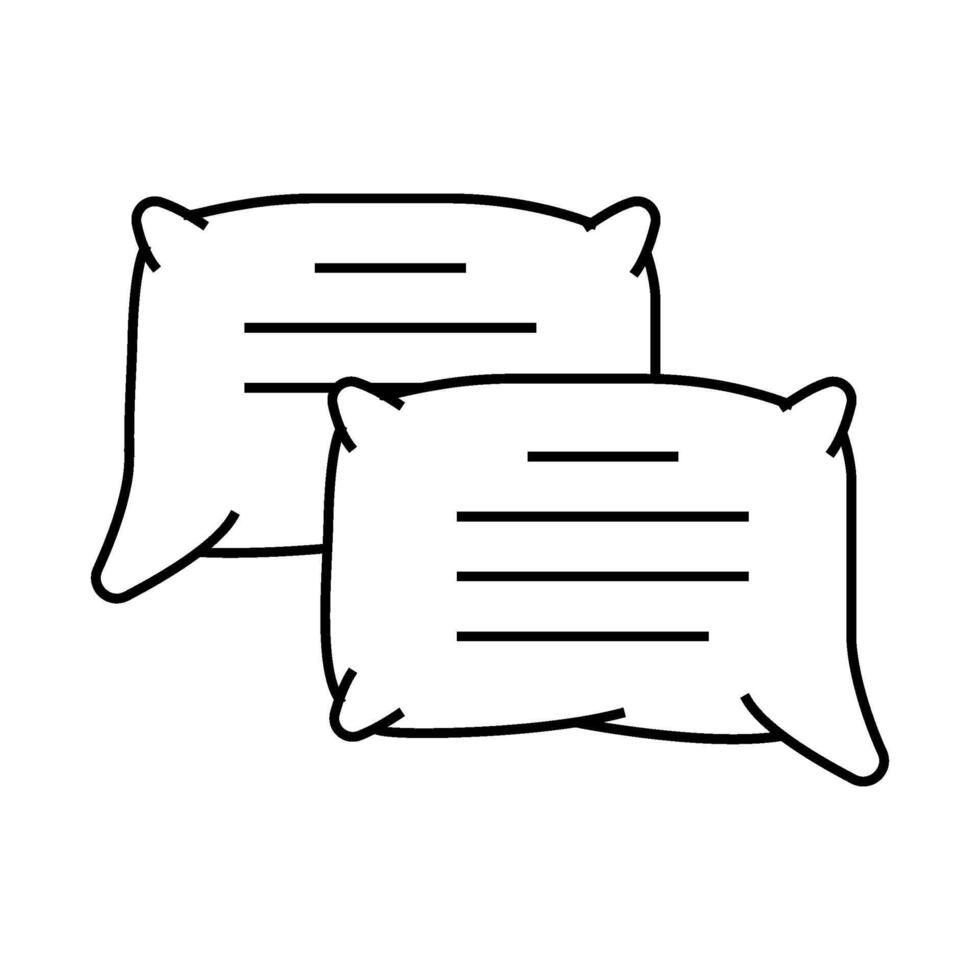 pillow talk sleep night line icon illustration vector
