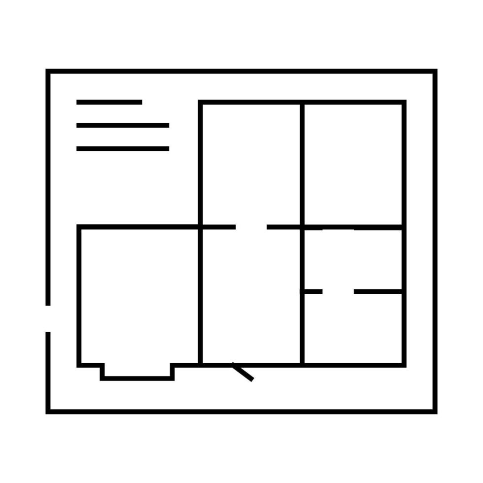 floor plans architectural drafter line icon illustration vector