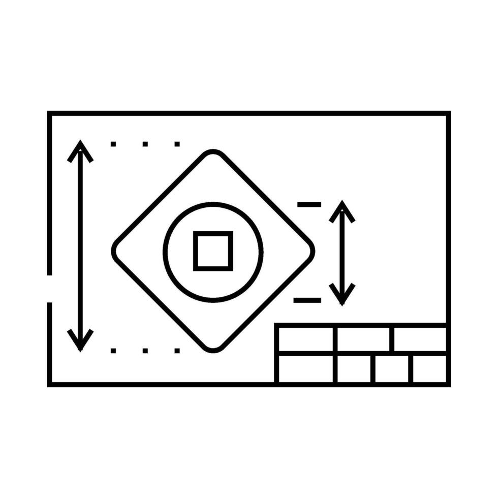 2d drafting architectural drafter line icon illustration vector