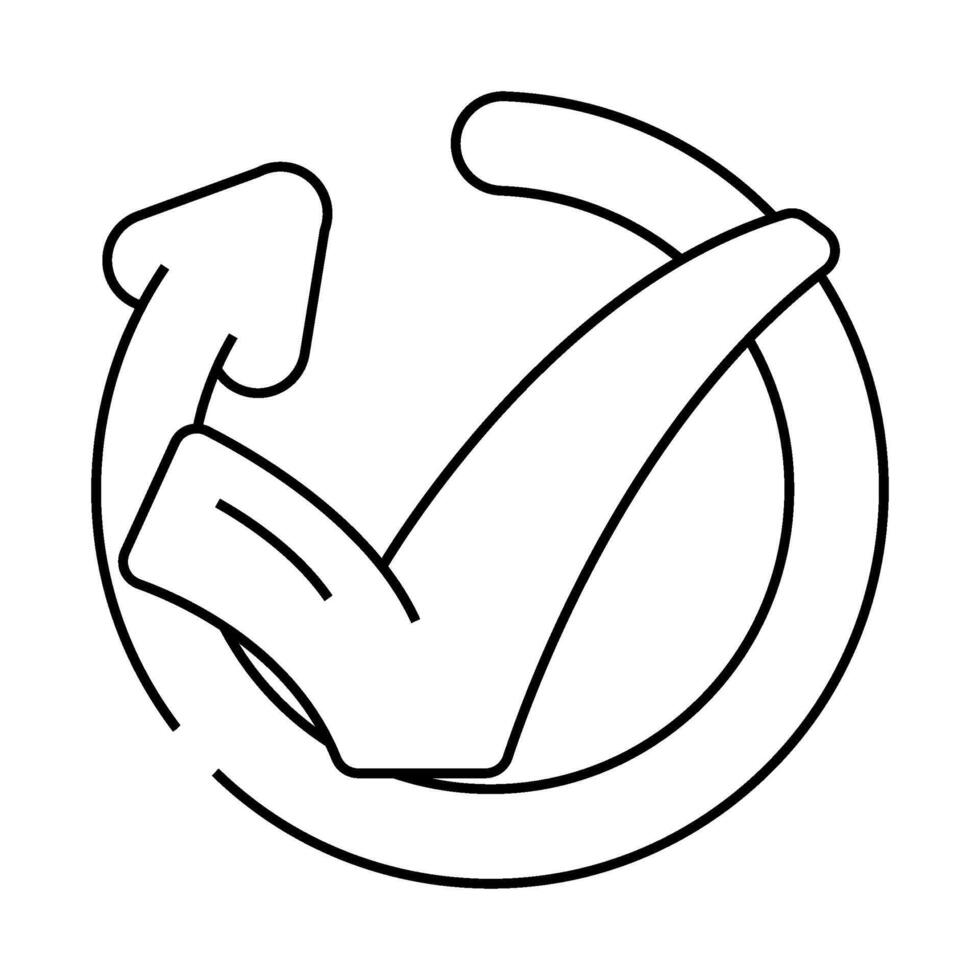 successful update mark line icon illustration vector