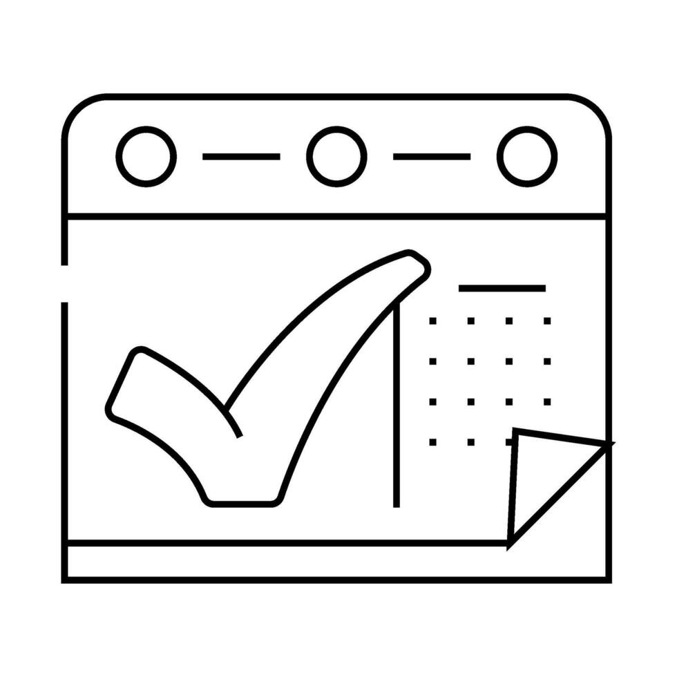 calendar check mark line icon illustration vector