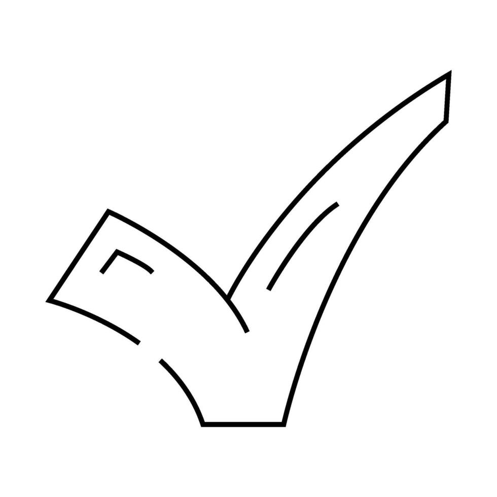green check line icon illustration vector
