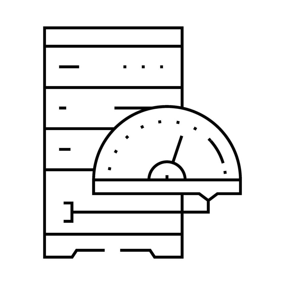 performance tuning database line icon illustration vector
