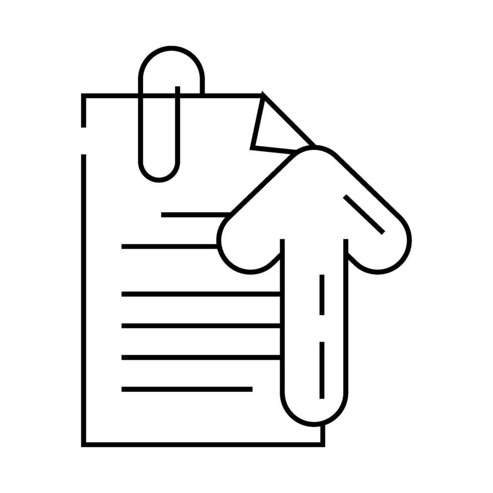 paperclip attached file line icon illustration vector