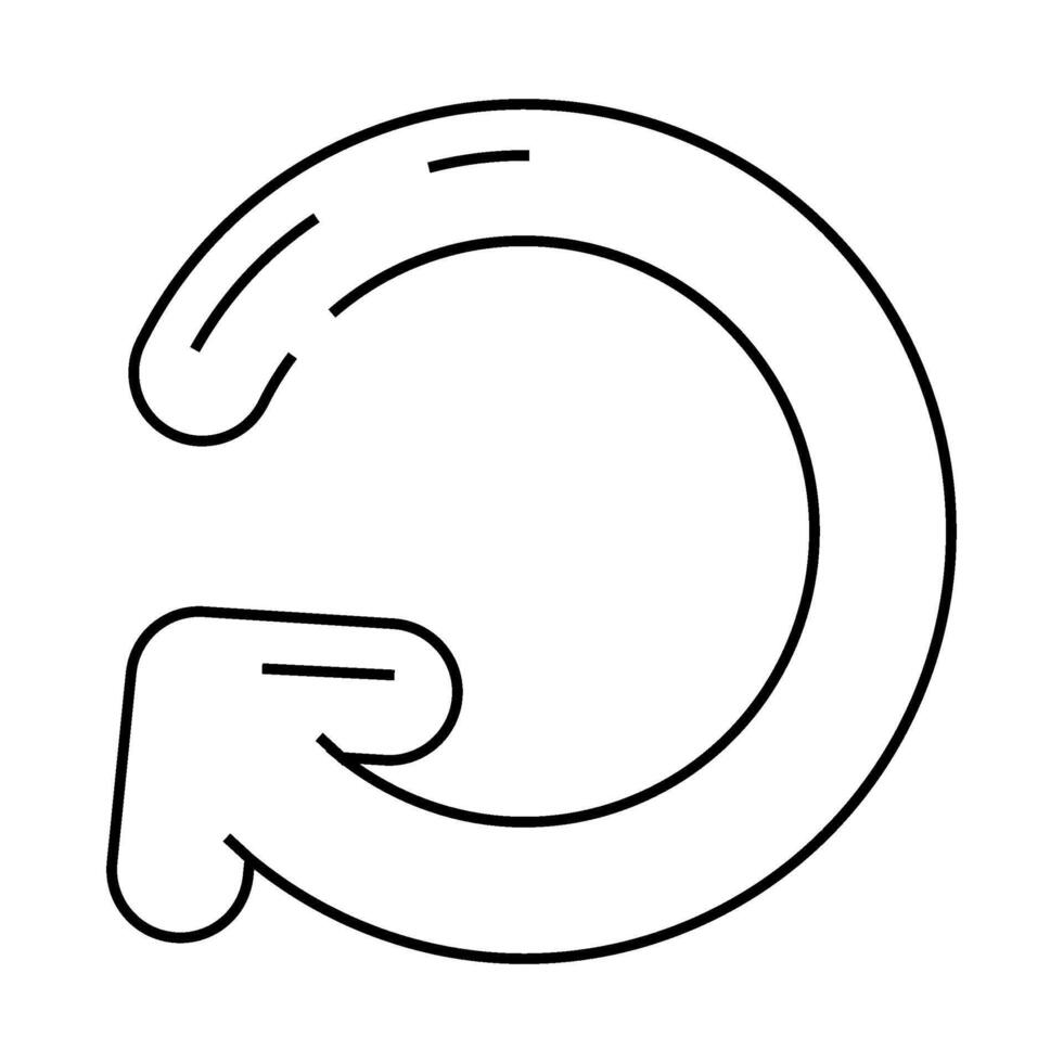circular arrow cyclic operation line icon illustration vector