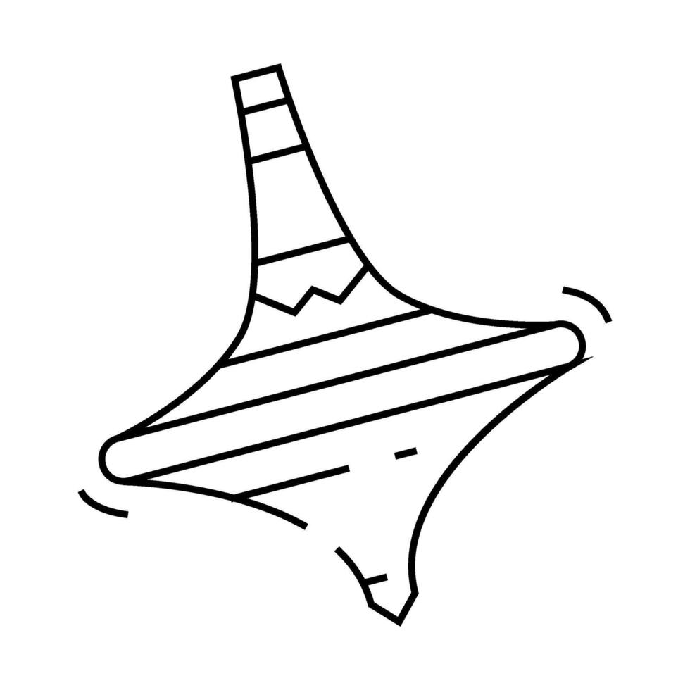 spinning top fidget toy line icon illustration vector