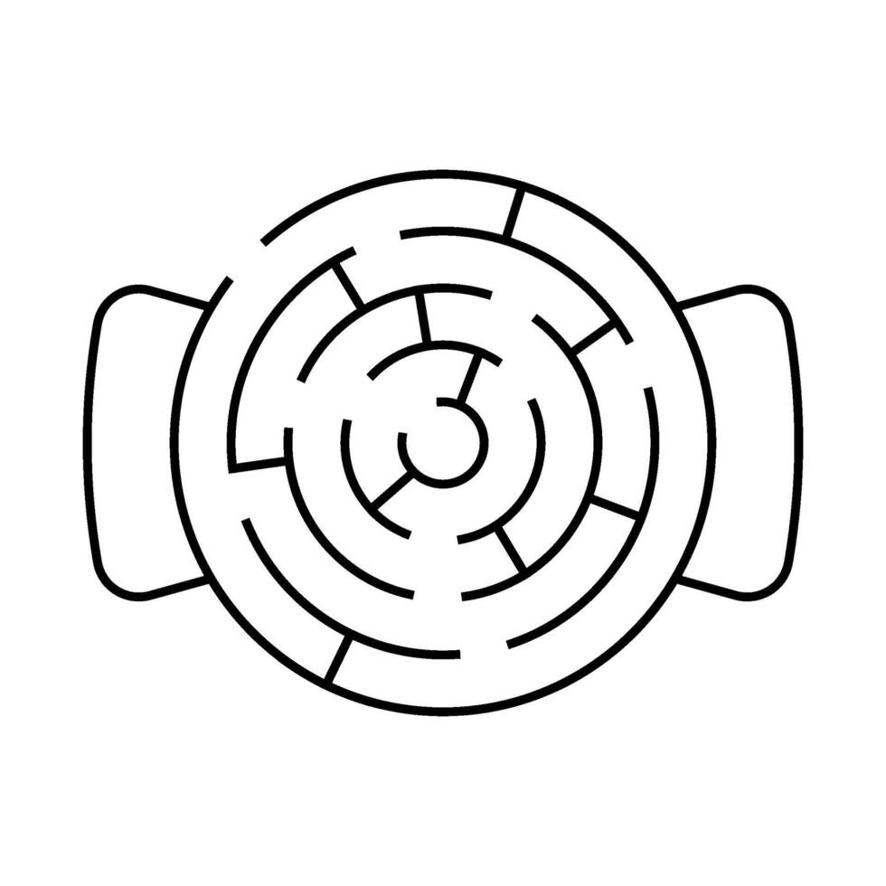 marble maze fidget toy line icon illustration vector