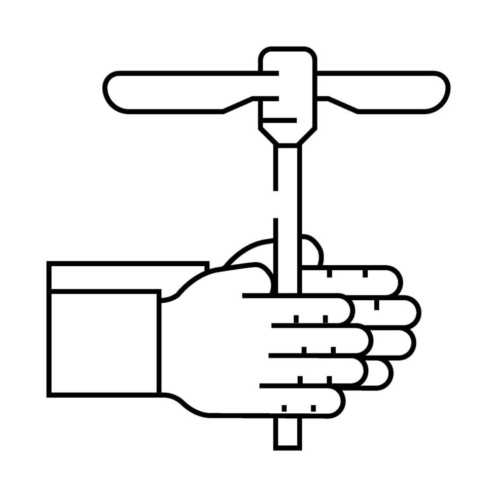 twisting toy fidget line icon illustration vector