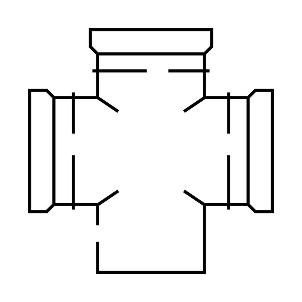 engineering pipeline line icon illustration vector