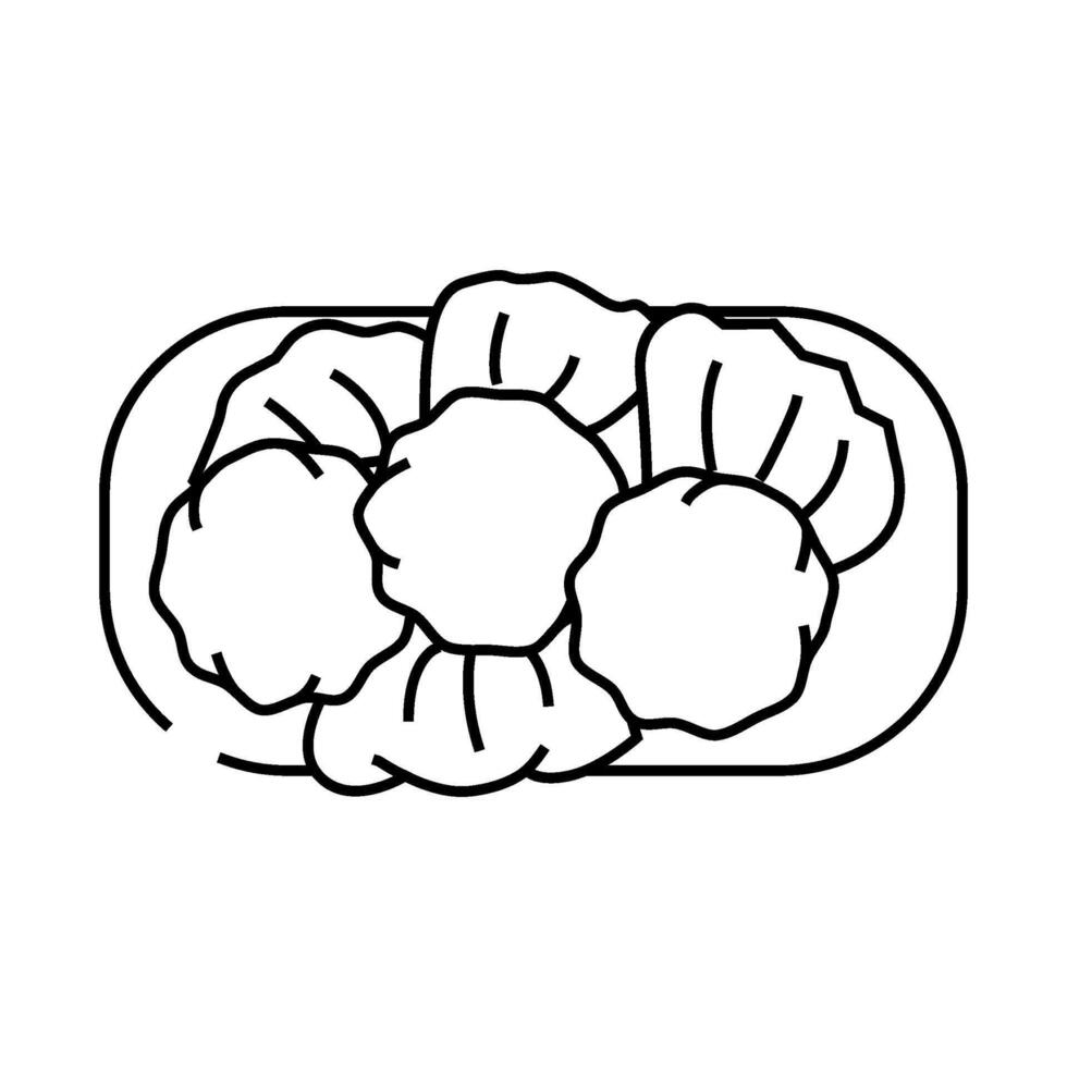 lentil kofte turkish cuisin line icon illustration vector