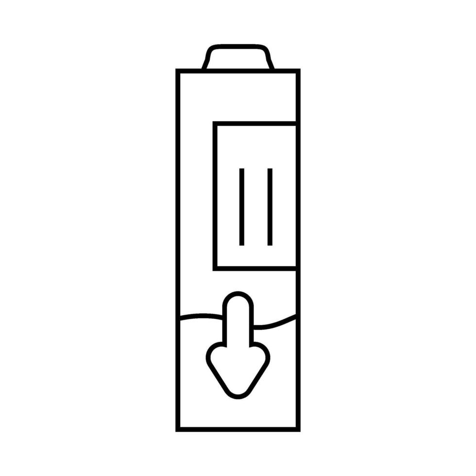 discharging battery line icon illustration vector