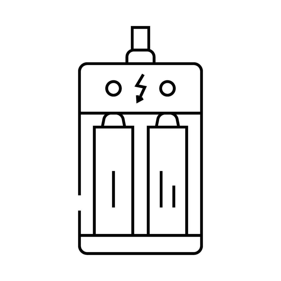 charging battery line icon illustration vector