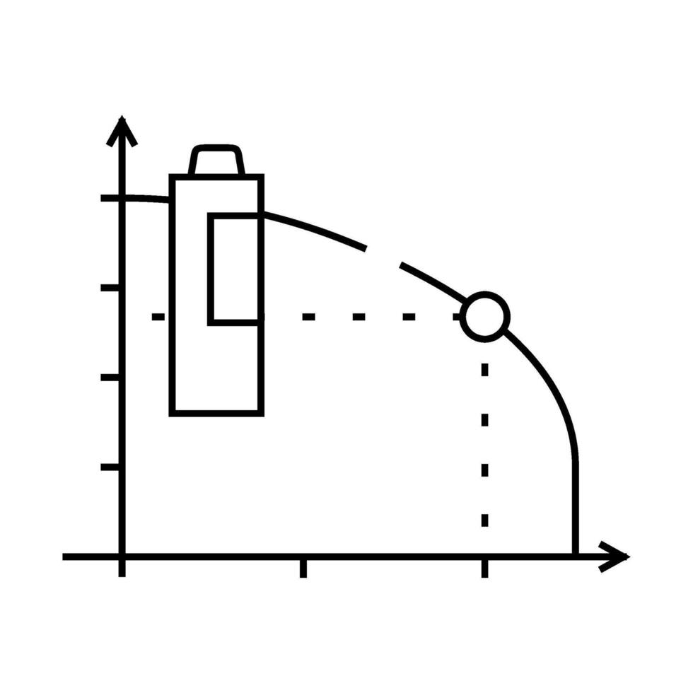 life span battery line icon illustration vector