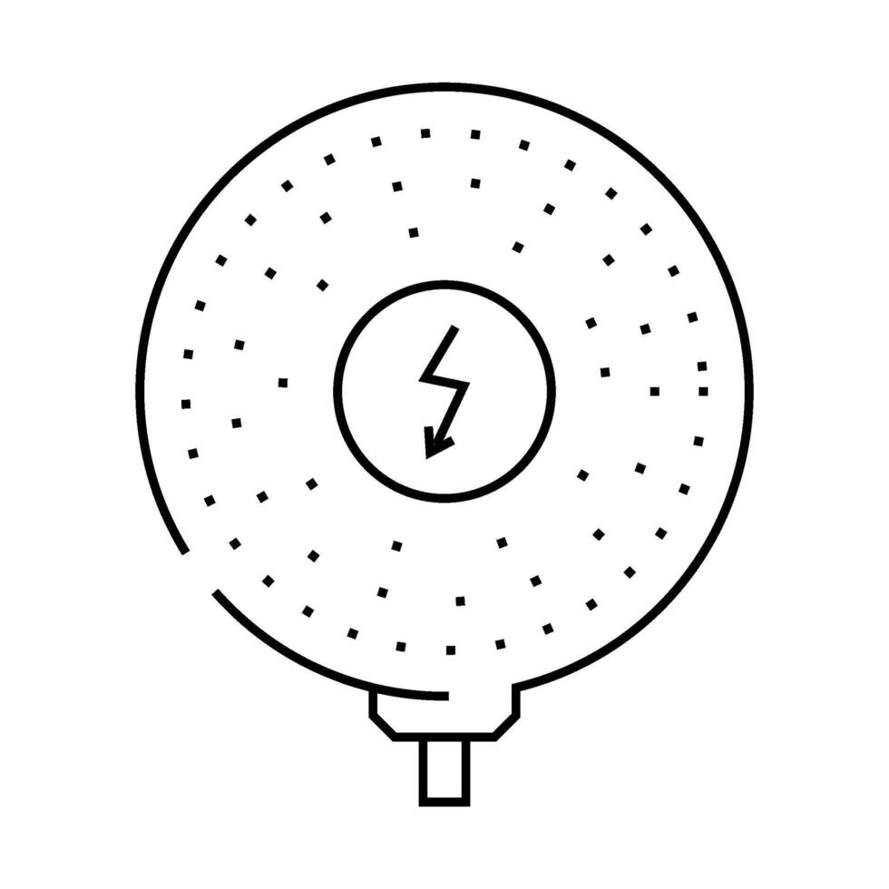 wireless charging line icon illustration vector