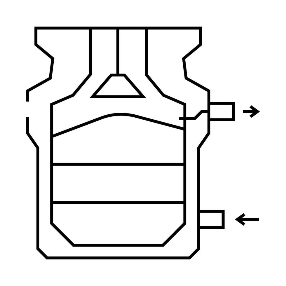 gasification biomass energy line icon illustration vector