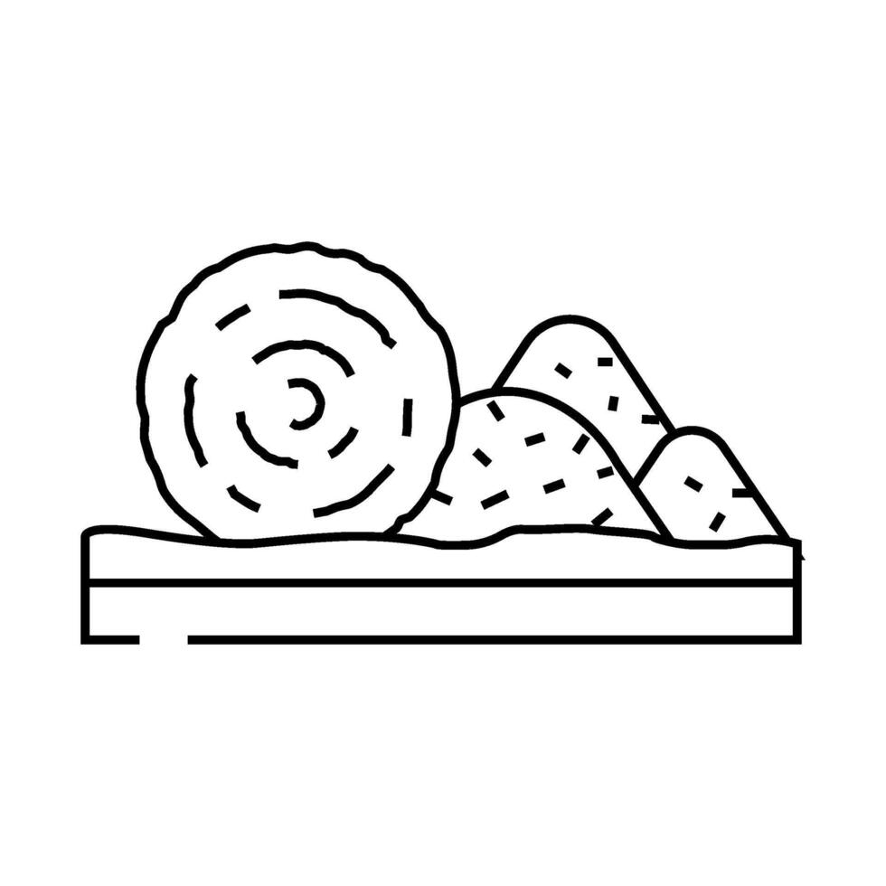 feedstock biomass energy line icon illustration vector