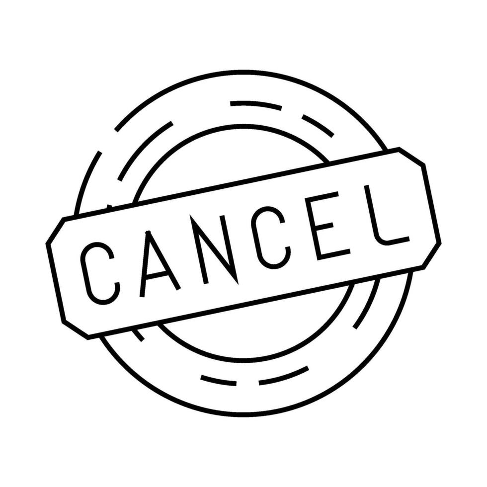 cancel close line icon illustration vector