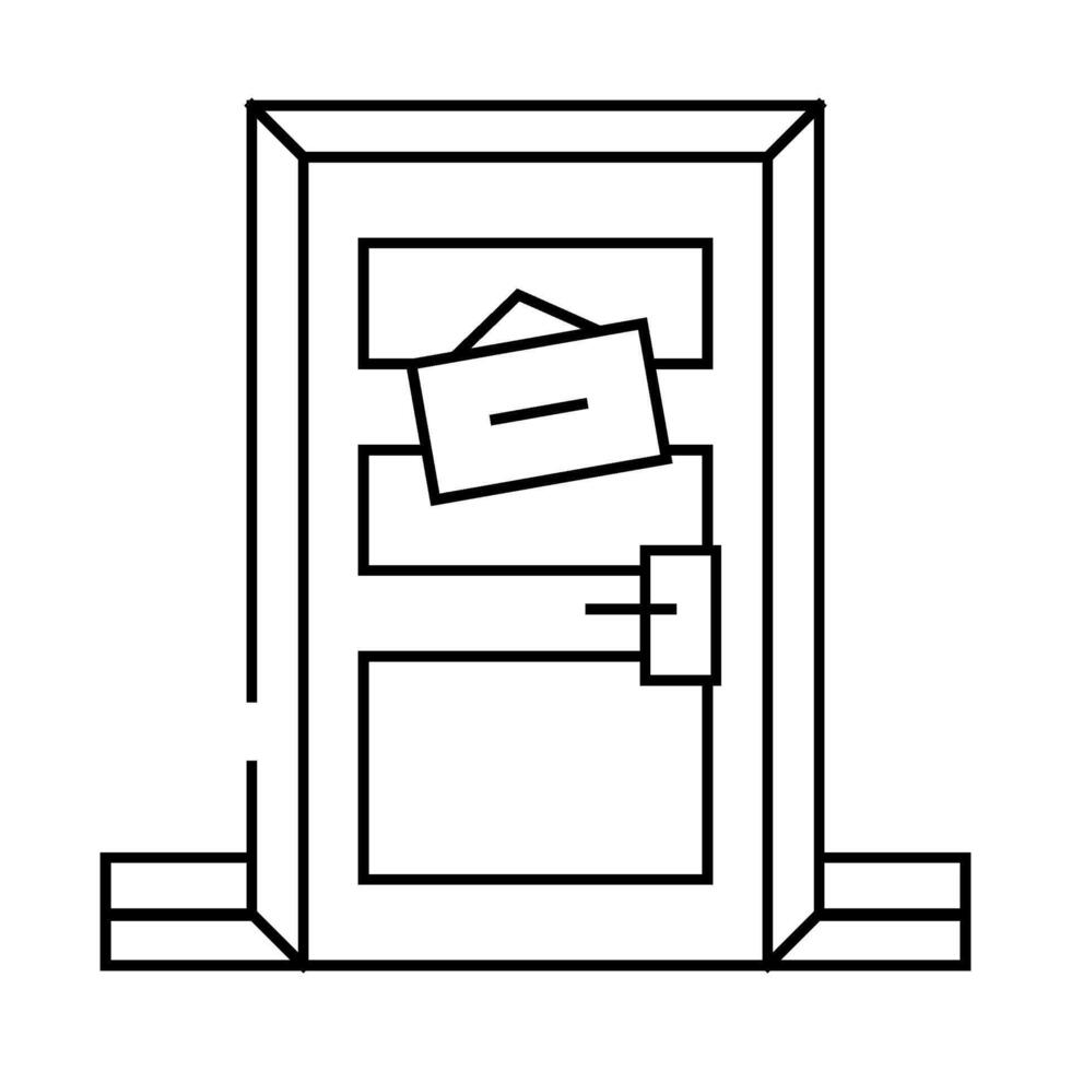 close door line icon illustration vector