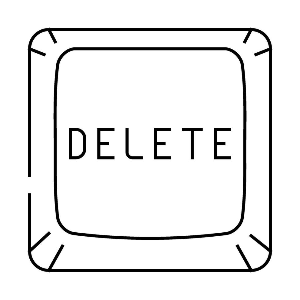 delete close line icon illustration vector