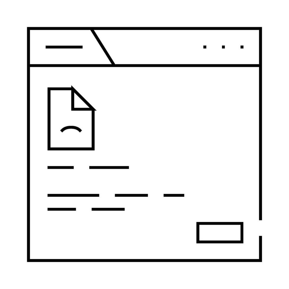 unavaliable link line icon illustration vector