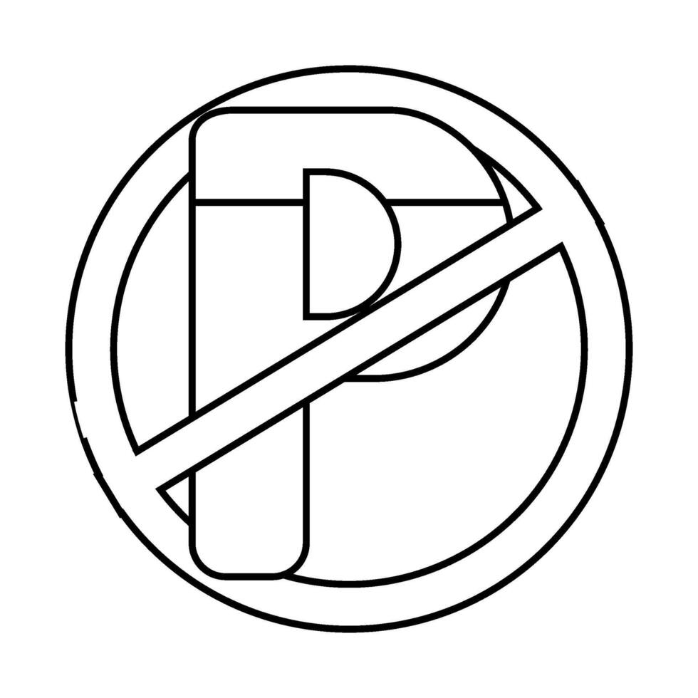 no parking line icon illustration vector