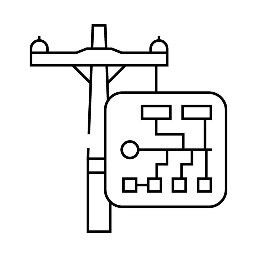 microgrids electric line icon illustration vector