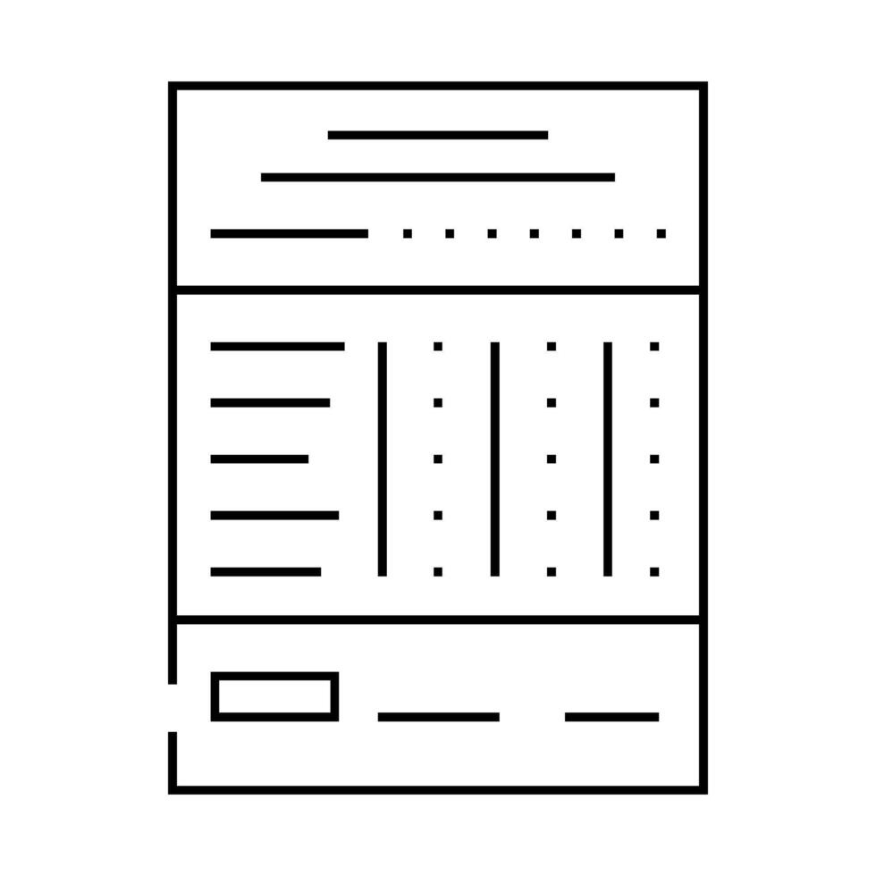 questionnaire list line icon illustration vector