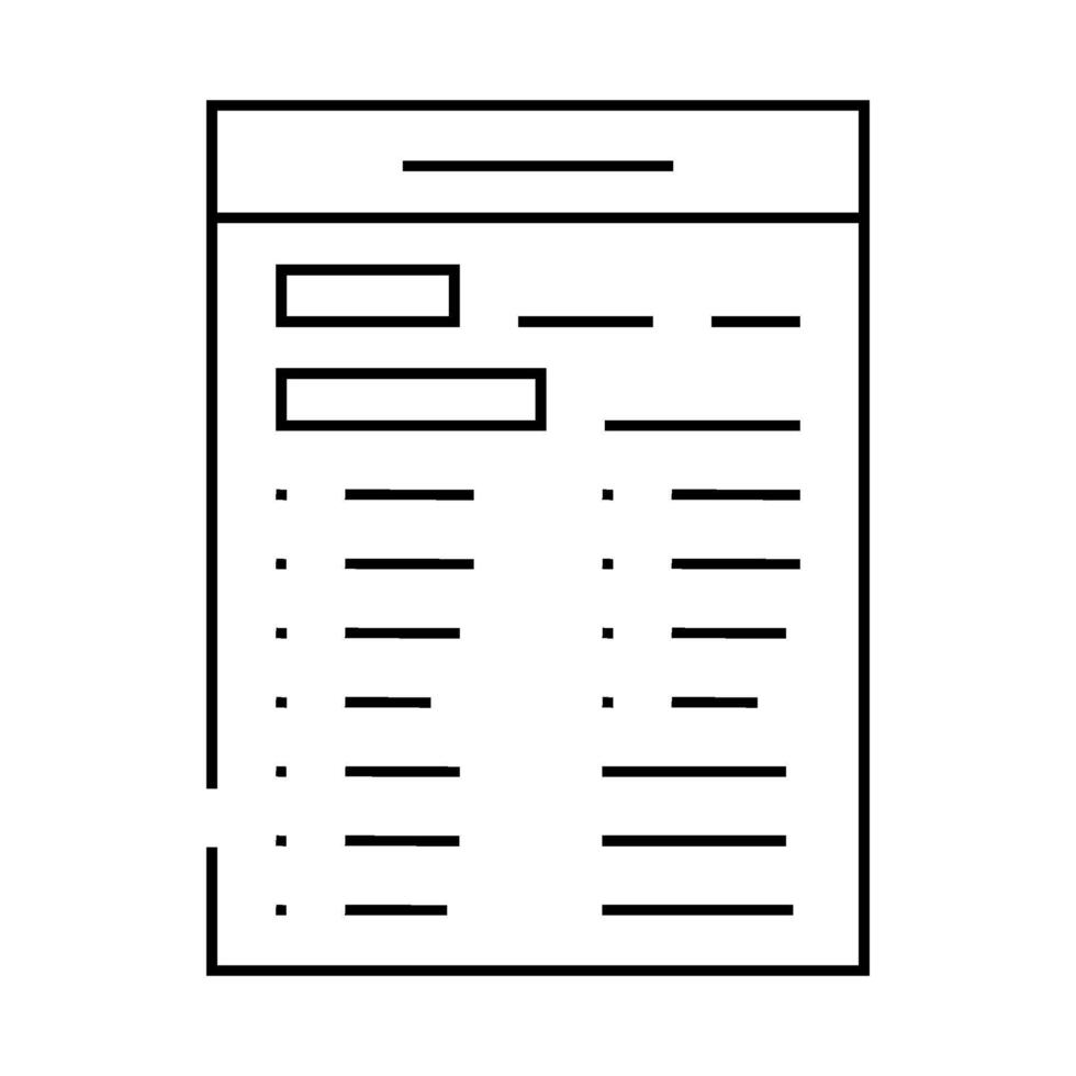 test list line icon illustration vector