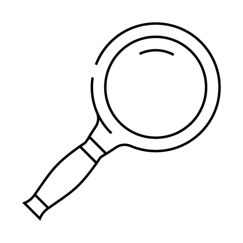 magnifying search glass line icon illustration vector
