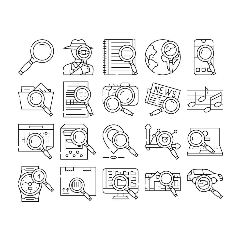 search web internet bar icons set vector