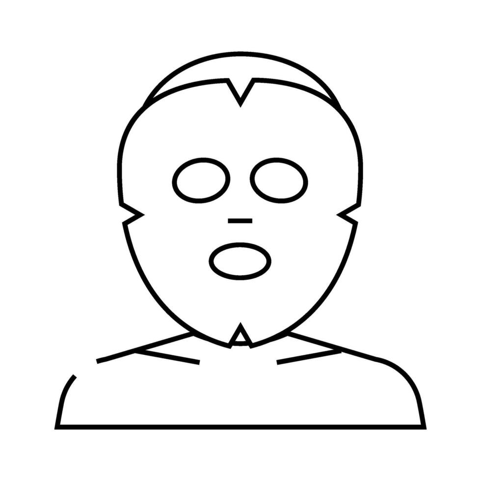 cosmetic mask face line icon illustration vector