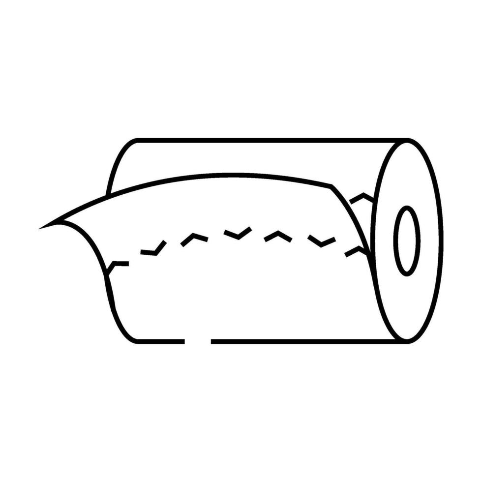 tissue roll paper towel line icon illustration vector