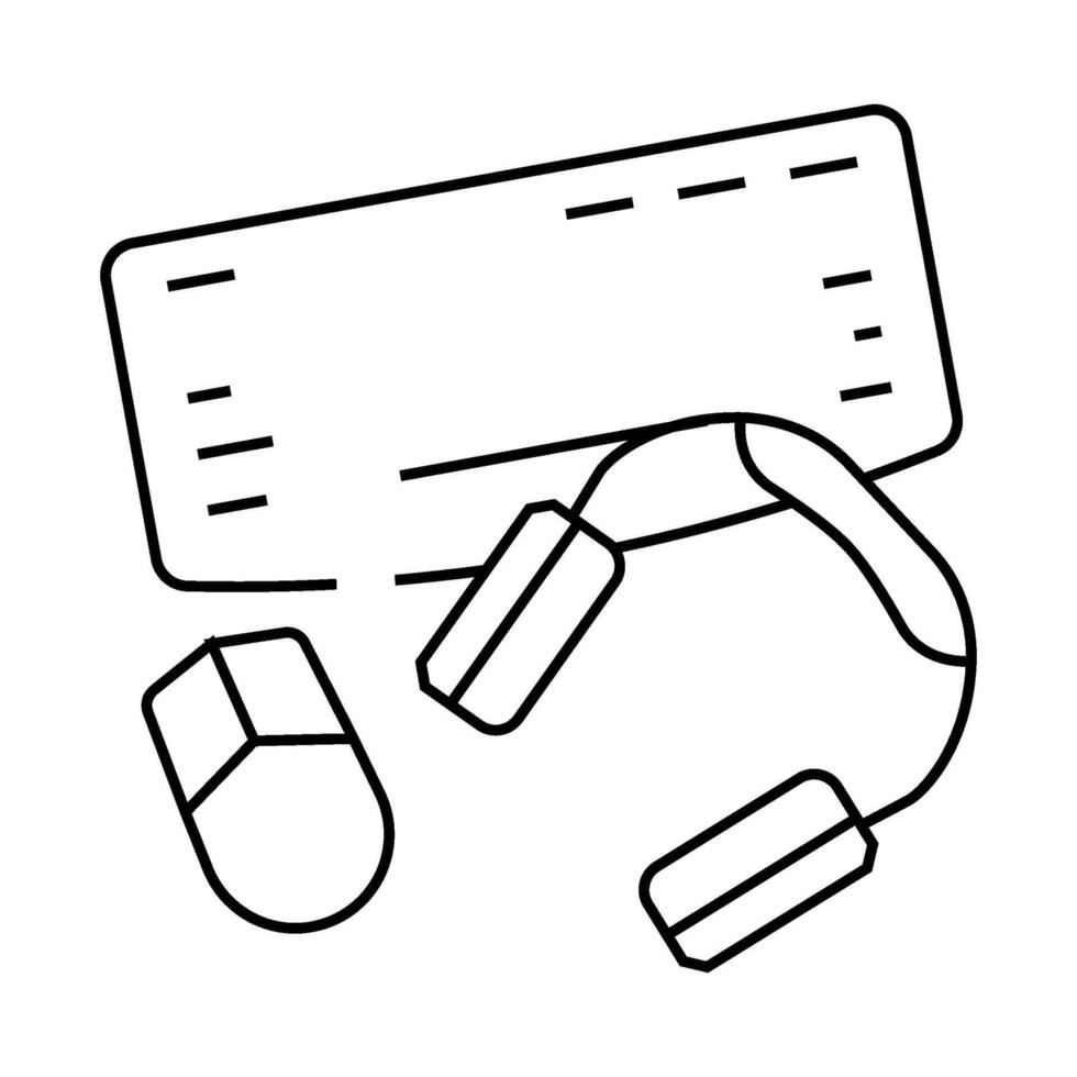 peripheral setup repair computer line icon illustration vector