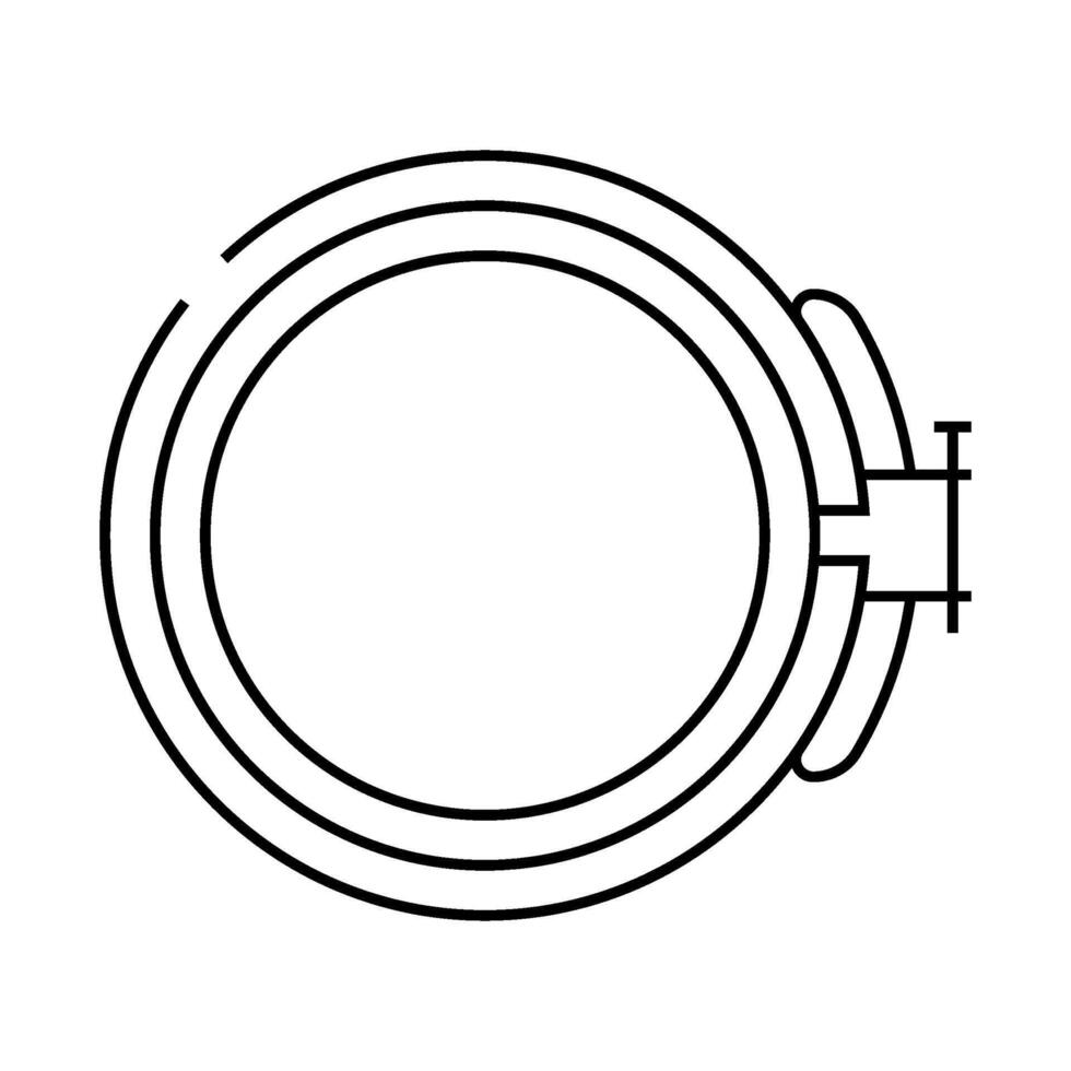 hoop frame embroidery hobby line icon illustration vector
