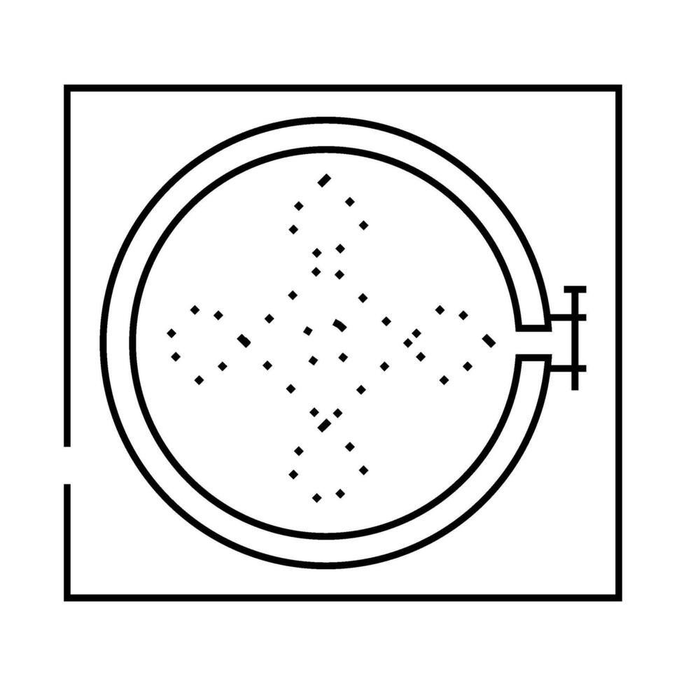 cross stitch pattern embroidery hobby line icon illustration vector